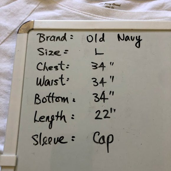 Women OLD NAVY plain white cap sleeves t-shirt - Picture 4 of 4